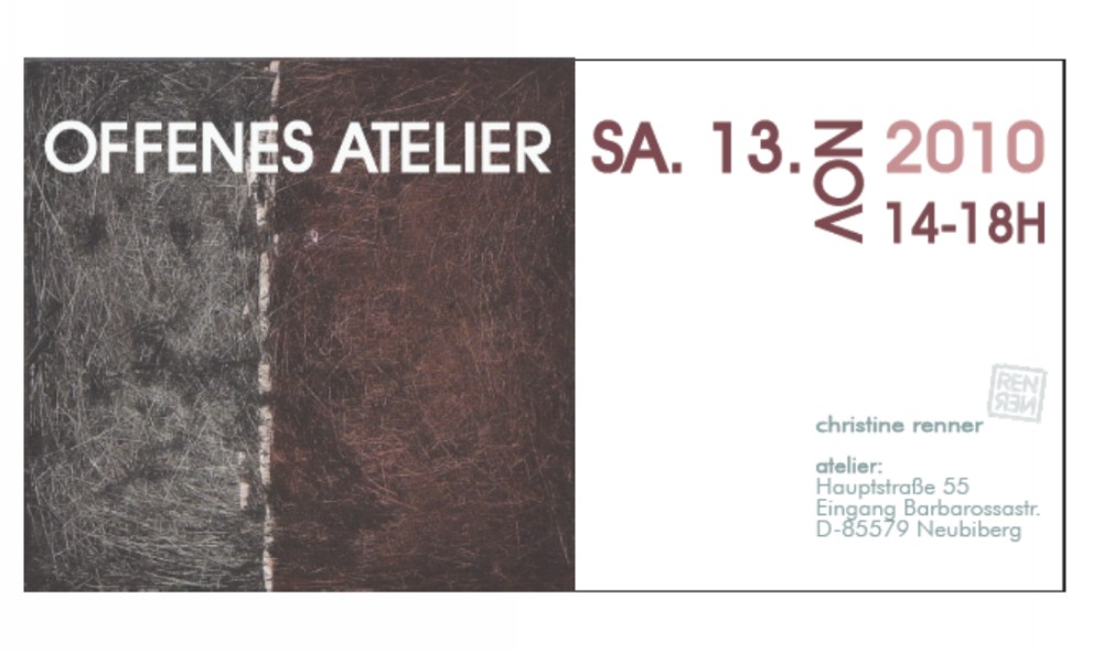 exhibition by Christine Renner; Ausstellung von Christine Renner